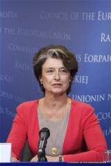 EDA Chief Executive Claude-France Arnould at the press conference following the Steering Board meeting on 19 November 2012.