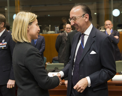 Federica Mogherini and Jorge Domecq