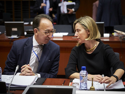 Jorge Domecq and Federica Mogherini 