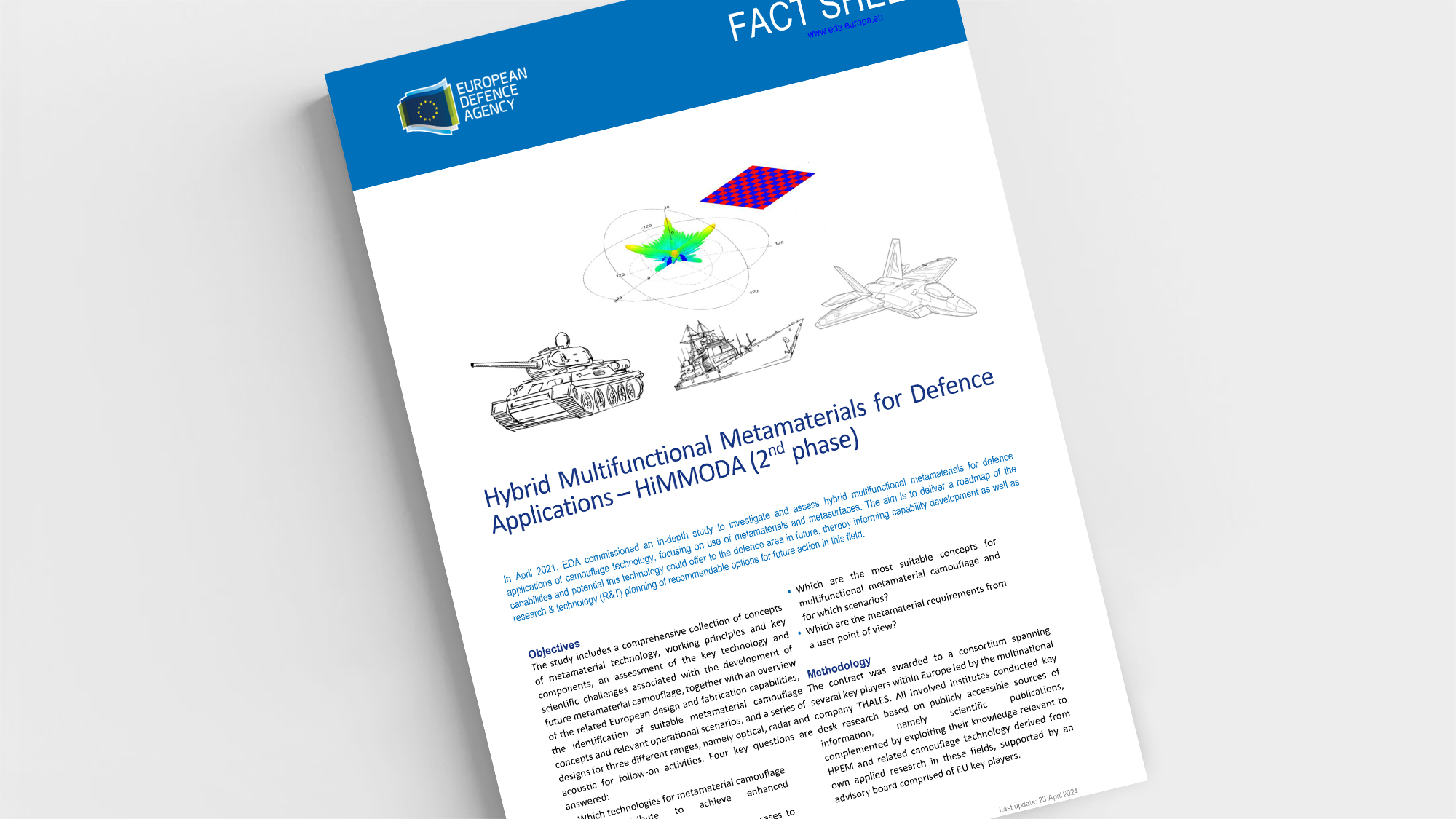 Factsheet: Hybrid multifunctional metamaterials for defence applications (2nd phase)