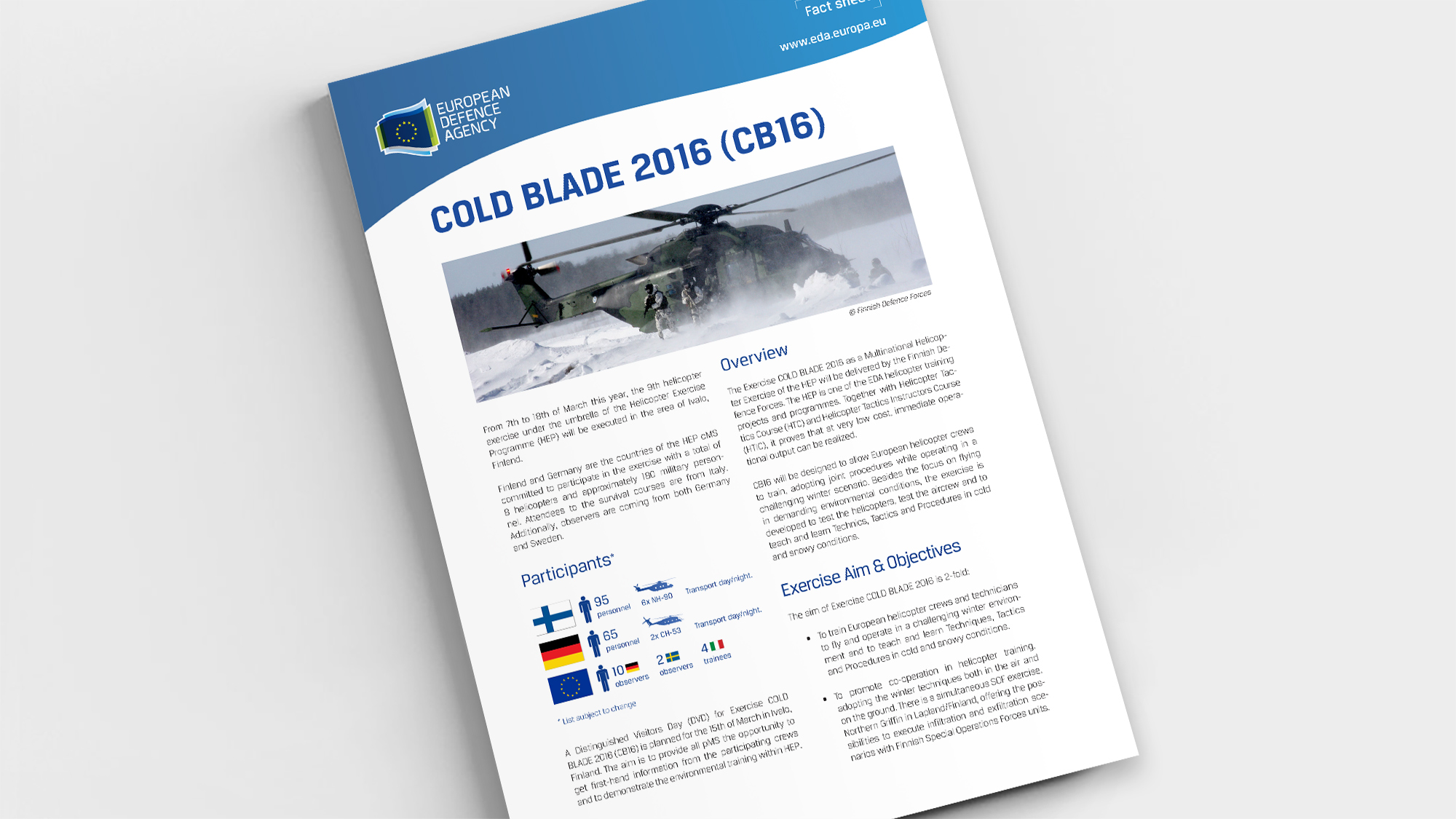 Factsheet Cold Blade 2016 (CB16)