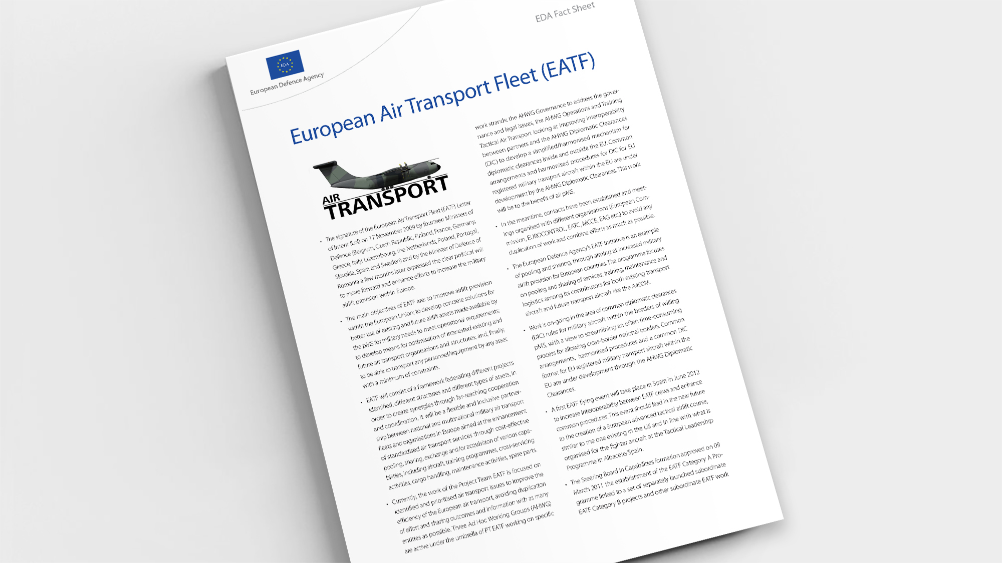Factsheet European Air Transport Fleet (EATF)