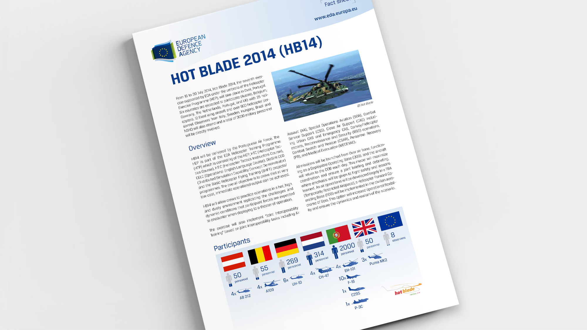 Factsheet Hot Blade 2014 (HB14)