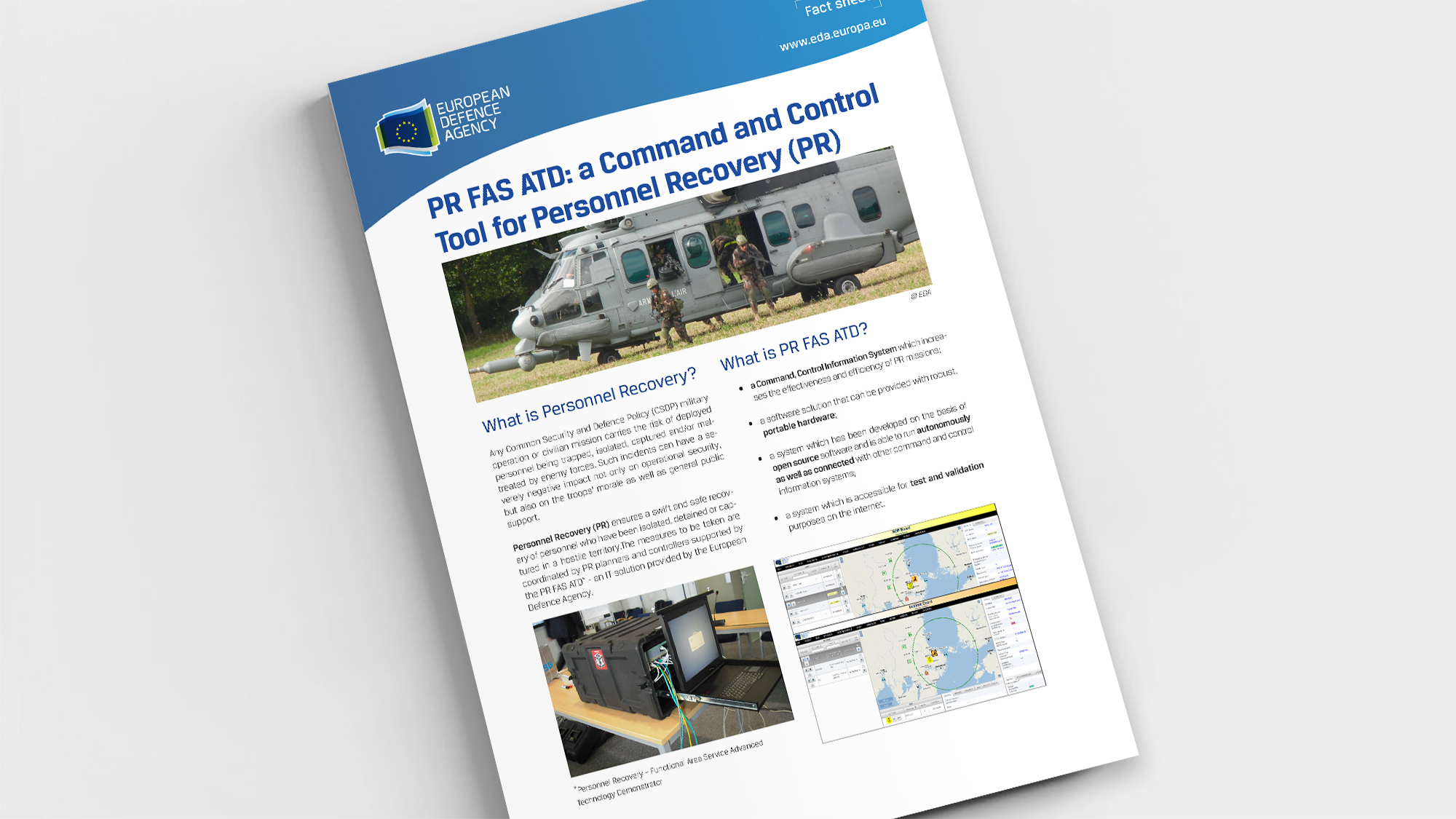 Factsheet PR FAS ATD - a Command and Control Tool for Personnel Recovery