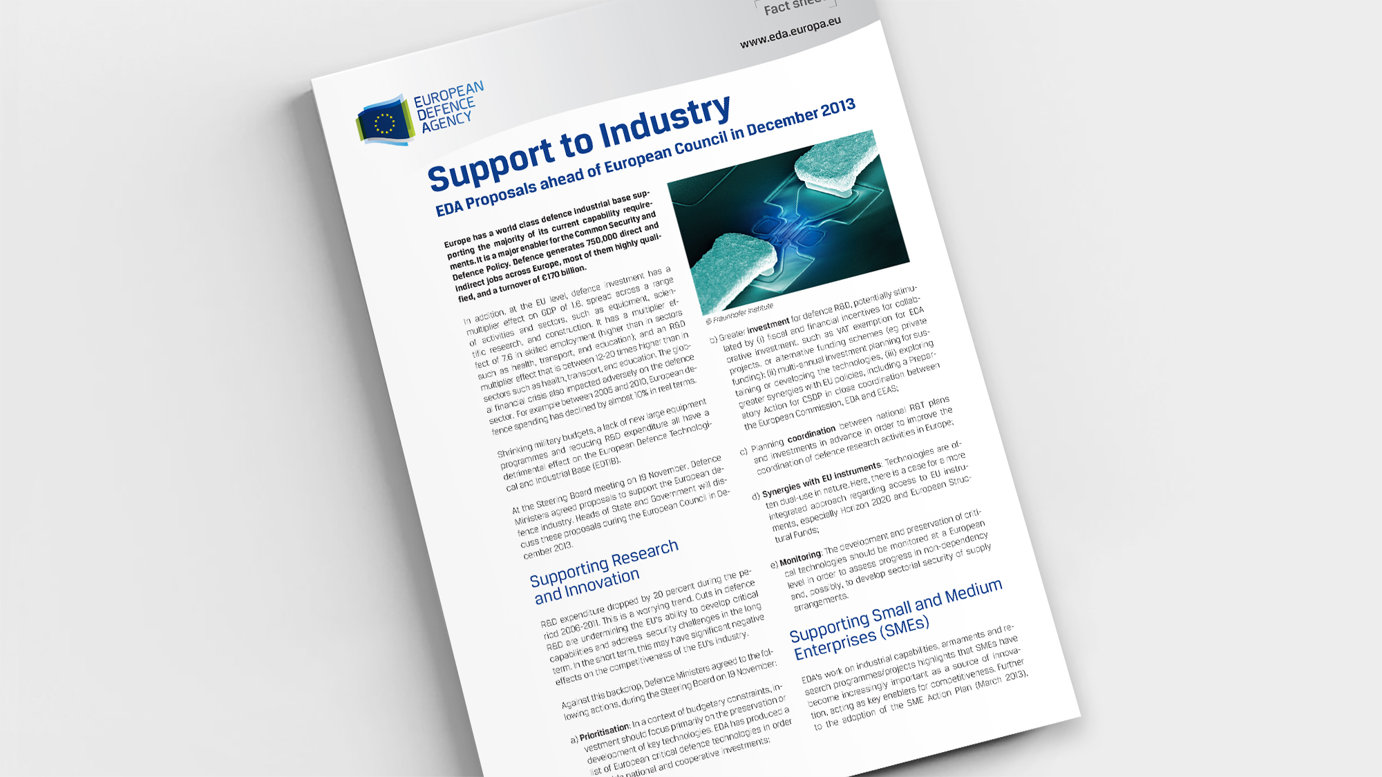 Factsheet Support to Industry