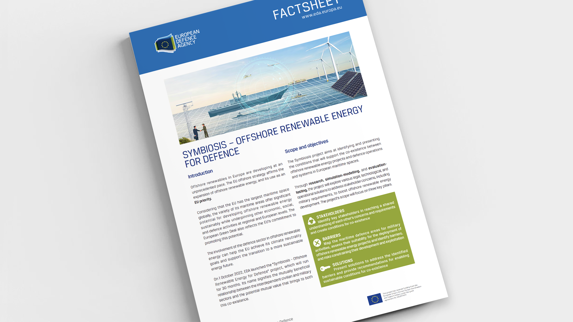 Factsheet: Symbiosis – Offshore Renewable Energy for Defence