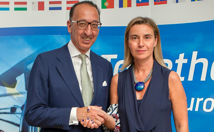 Jorge Domecq and Federica Mogherini
